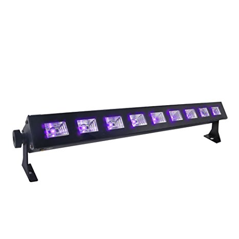 OPPSK UV LED Bar with 9LEDx3W Black Light, Metallic Black
