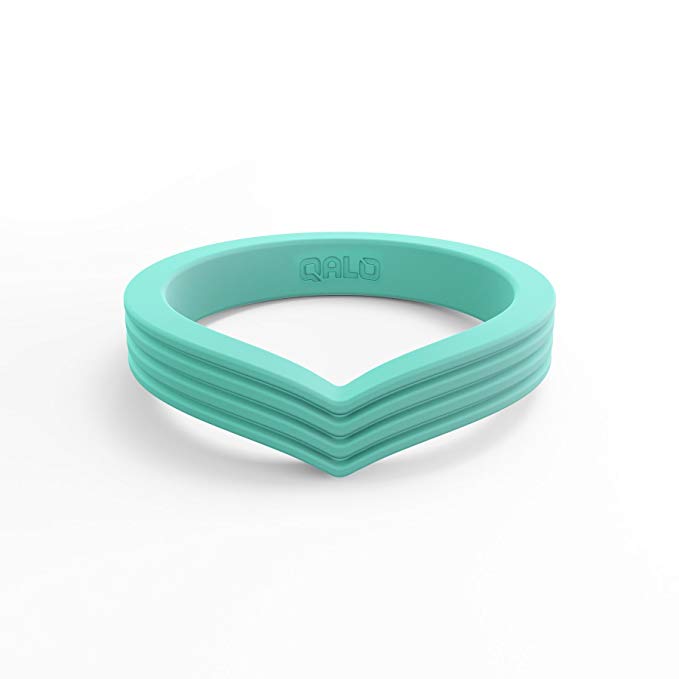 QALO Women's Thin Stackable Silicone Ring Collection