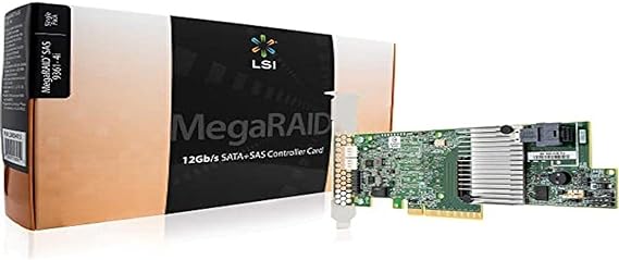 LSI MegaRAID SAS 9361-4i 4-Port 12Gb/s SAS SATA PCI-Express 3.0 Low Profile RAID Controller, Single