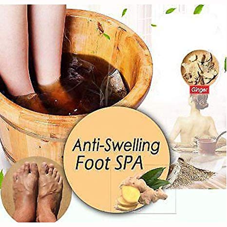 10pcs Ginger Foot Soak Effervescent Tablets Foot Care, Anti-Swelling Foot SPA Promote metabolism, Prevention Beriberi Eliminate Fatigue Improve Sleeping Foot Pain Foot Care Treatment (Ginger Flavor)