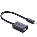 Ugreen Micro USB 20 OTG Cable On The Go Adapter Male Micro USB to Female USB for Samusung S6 Edge S4 S3 Android or Windows Smart Phones Tablets with OTG Function 6 Inch Black