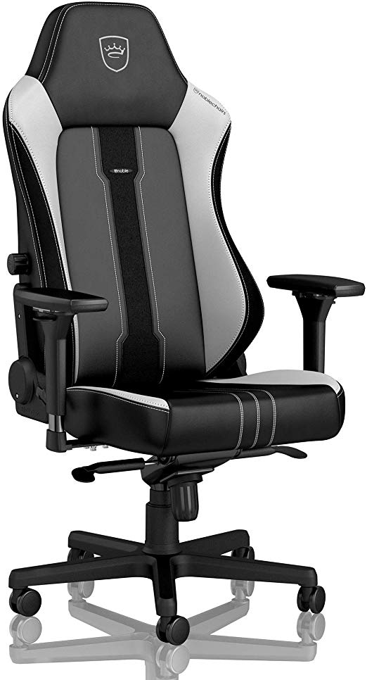 noblechairs Hero Gaming Chair - Office Chair - Desk Chair - PU Leather - 330 lbs - 125° Reclinable - Lumbar Support - Racing Seat Design - Limited Edition 2019 - Black/White…
