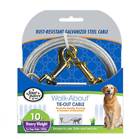Four Paws Silver Heavy Weight Dog Tie Out Cable