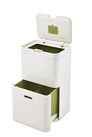 Joseph Joseph Intelligent Waste, Totem Waste Separation and Recycling Unit, 48 L - Stone