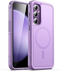 JETech Case for Samsung Galaxy S23 FE 6.4-Inch, Compatible with MagSafe Accessories, Dual-Layer Heavy Duty Rugged Protection Shockproof Phone Magnetic Cover (Light Purple)