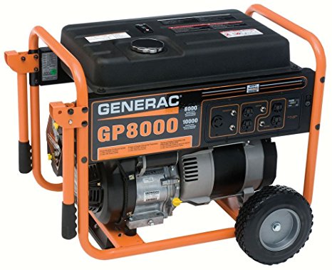 Generac 5680 GP8000 10,000 Watt 410cc OHV Portable Gas Powered Generator (Discontinued by Manufacturer)