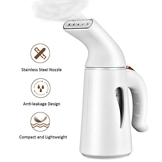 TOPELEK Handheld Garment Steamer, Portable Travel Steamer Iron For Clothes, Curtains, Carpets and Fabric, Fast Heat Up Lightweight Powerful Steamer with Double Safety Protection for Home Travel