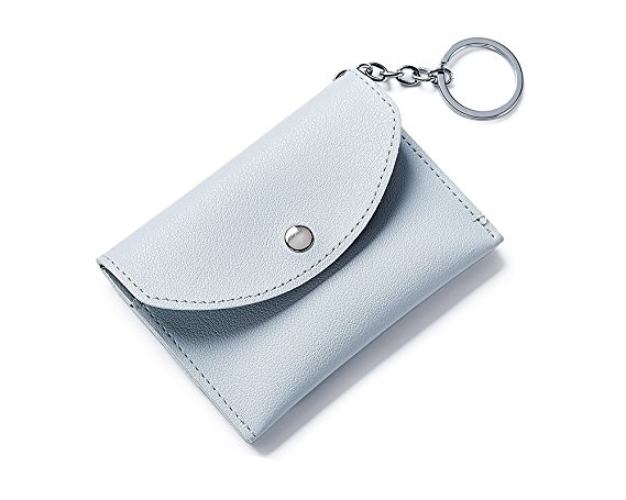 FALE Slim Coin Purse - Elegant Women Leather Wallet Card Case Holder