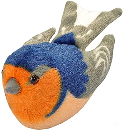 Wild Republic Audubon Birds Barn Swallow Plush with Authentic Bird Sound, Stuffed Animal, Bird Toys for Kids and Birders