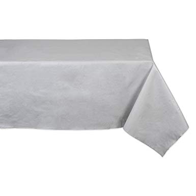 Waterproof Vinyl Qualited Rectangle Table Pad Protector with Non-Skid Flannel Backing, 52x108", Kitchen Dining Room Table Cover Tablecloth Liner, Shelf Liner-White