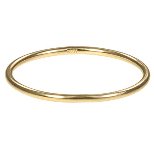 14K Solid Gold Stacking Rings 1mm Round