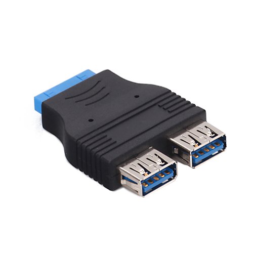 2-Port USB 3.0 A Female to 20 PIN Adapter