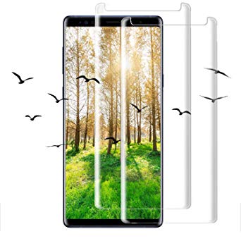 [2-Pack] Galaxy Note 9 Screen Protector, Full Coverage Scratch Proof 3D Curved Edge Screen Protector, HD 9H Tempered Glass Film Screen Protector Fit Compatible with Samsung Galaxy Note 9