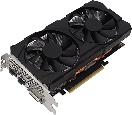 GTX 1660 Graphics Card, 6GB GDDR6 192bit Super Gaming Graphics Card with DVI DP HDMI, Dual Cooling Fans, Support 1080P, PC Graphics Card for Gaming Working, Video Editing