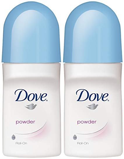 Dove Roll On Antiperspirant Deodorant, Powder, 2.5 Ounce (Pack of 2)