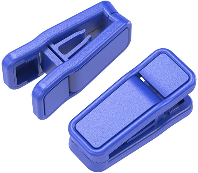 MetU Plastic Slim-line Finger Clip Black Hanger Clips (60, Blue)