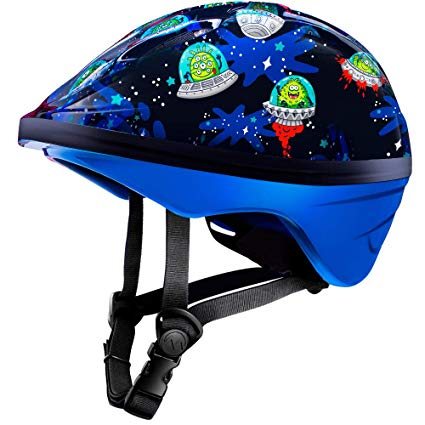 OutdoorMaster Toddler Bike Helmet - Multi-Sport Adjustable Helmet for Children (Age 3-5), 14 Vents Safety & Fun Print Design for Kids Skating Cycling Scooter