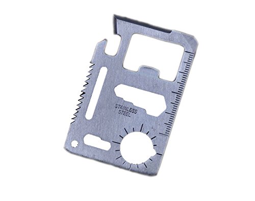 2 PCS Multi-function Portable Stainless Tool Card Saber Card Silver