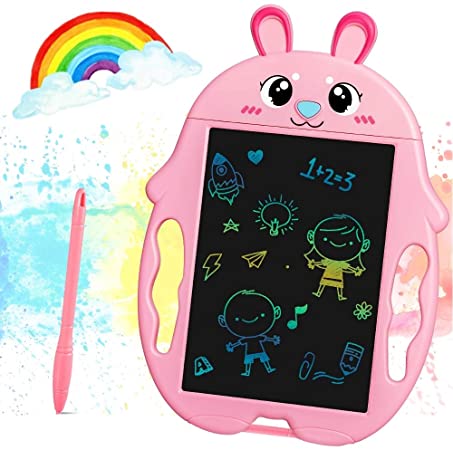 JARVANIA LCD Writing Tablet, Color LCD Writing Tablet for Kids, Toys for Girls and Boys, Gifts for Girls and Boys, LCD Drawing Board for Kids (Pink)