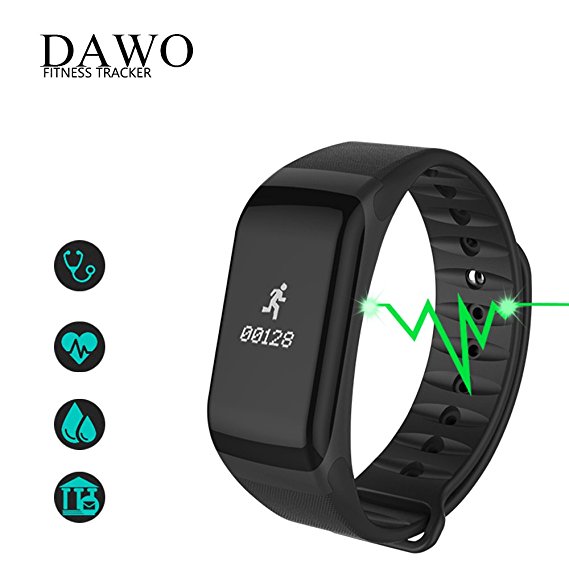 Fitness Tracker/Smart Bracelet, Dawo Smart Watch Waterproof Pedometer Activity Tracker with Sleep Monitor, Heart Rate Monitor, Blood Pressure/Oxygen Monitor Bluetooth 4.0 for iOS & Android Phones