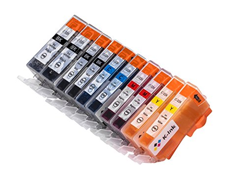 K-Ink 10 Pack Canon PGI 225 CLI 226 Compatible Ink Cartridges (2 Big Black, 2 Small Black, 2 Cyan, 2 Magenta, 2 Yellow)