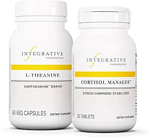 Integrative Therapeutics Stress-Free Sleep Bundle Cortisol Manager & L-Theanine Duo for Relaxation and Restful Sleep Support