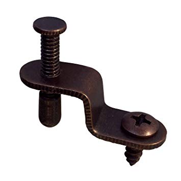 Panel Retainer Clip for Glass Cabinet Doors - Thumb Screw - Bronzed - 25 Pack