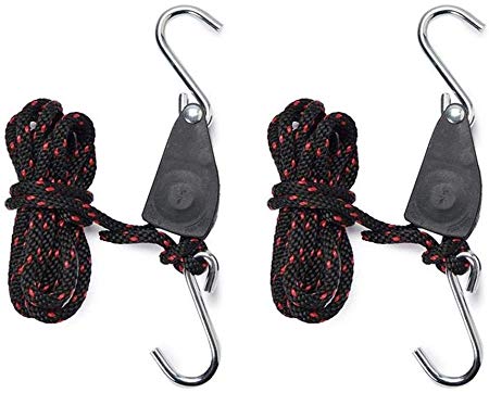 Hyindoor 1 Pair Grow Light Rope Hangers Heavy Duty Adjustable Reflector Gears (1/4")