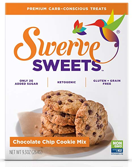 Swerve Sweets, Chocolate Chip Cookie Mix, 9.3 ounces