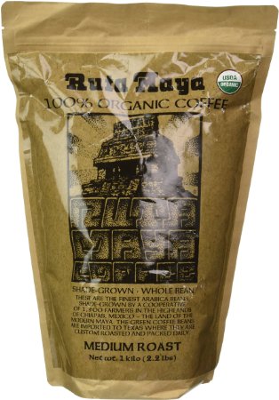 Ruta Maya Whole Bean Organic Medium Roast Coffee, 2.2 Pounds
