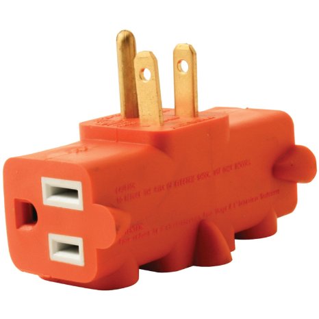 Axis YLCT-10 3-Outlet Heavy-Duty Grounding Adapter