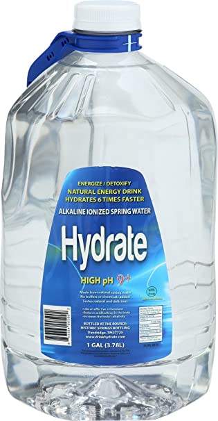 Hydrate Water High PH Alkaline Ionized, 128 fl oz