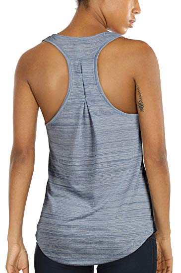 icyzone Workout Tank Tops for Women - Athletic Yoga Tops, Racerback Running Tank Top, Gym Exercise Shirts