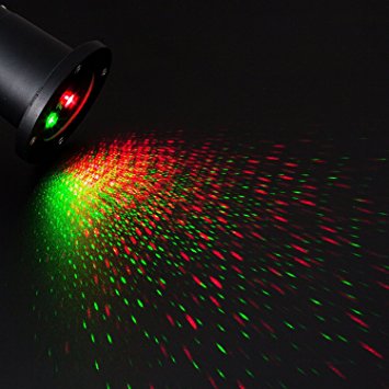 Bluelasers Waterproof Outdoor Laser Christmas Lights Projector with Remote Control,Red and Green Star Laser Show for Halloween, Christmas, Garden, Party, Landscape, and Holiday Decoration