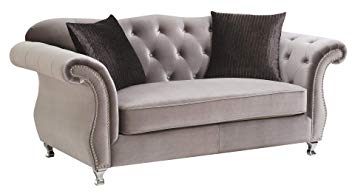 Coaster Home Furnishings Living Room Sofa Love Seat, Silver