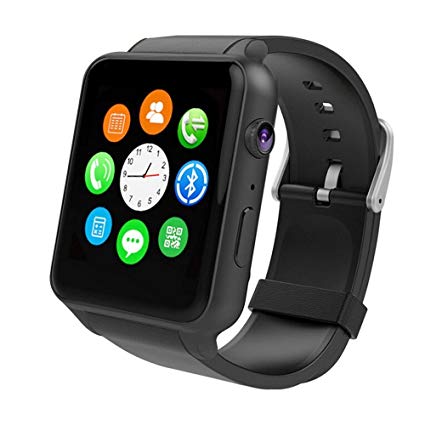Smart Watch-Smartwatch with Heart Rate Monitor Bluetooth Smartwatch Supports SIM Card Works With Android and iOS System Smartphones (Bronze Black)