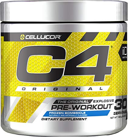 Cellucor C4 Original Pre Workout Powder Energy Drink w/Creatine, Nitric Oxide & Beta Alanine, Frozen Bombsicle, 30 Servings
