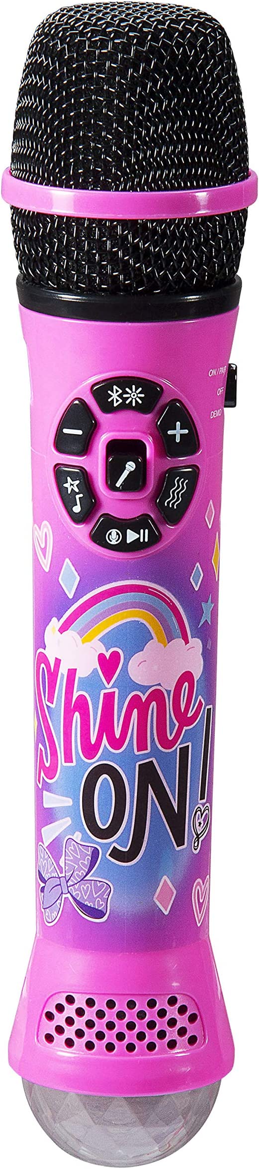 eKids JoJo Siwa Karaoke Microphone for Kids, Bluetooth Microphone and Speaker Connects to MP3 Players, Smartphones, and Tablets