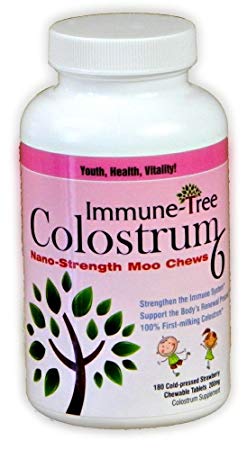Immune Tree Moo Chews for Kids(180 Cold Pressed Strawberry Chewable Tablets 200 mg)