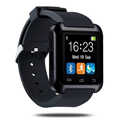 GSTEK Smart Watch Bluetooth Smartwatch Wristband Phone Watch with Sports Pedometer Touch Screen for Android Samsung HTC Sony LG G5 Blackberry Huawei Smartphone