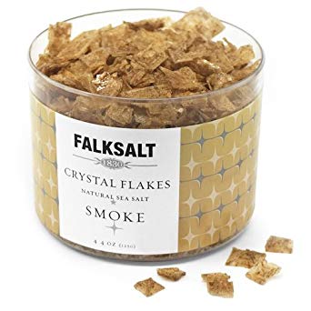 FALKSALT Smoke Sea Salt Flakes - 9 Options - 4.4oz (Comparable to Maldon) Great for Meat, Poultry, Seafood, Veggies. Use to Marinate or Premium Finishing Salt