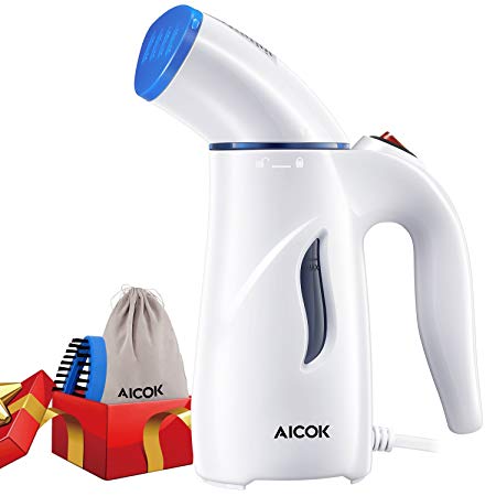 Aicok Mini Portable Travel Garment Steamer with Brush and Travel Pouch by Aicok