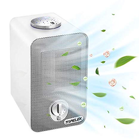 TOPELEK air Purifier Compact air Purifier Deodorant Sterilization Pollen Measures dust, Tobacco Smell Removal ion Generation HEPA Filter Sleep LED attaching UV Light 3 Stair Adjustment Quiet