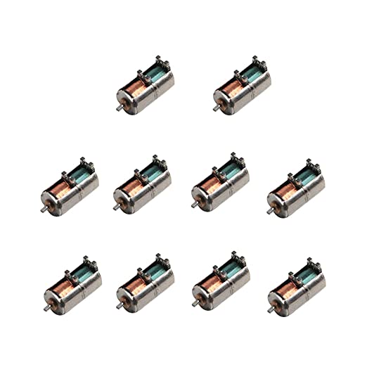 Acxico 10Pcs DC 5V 2-Phase 4-Wire Micro Mini Ultra-Tiny 4mm Precision Stepper Motor DIY