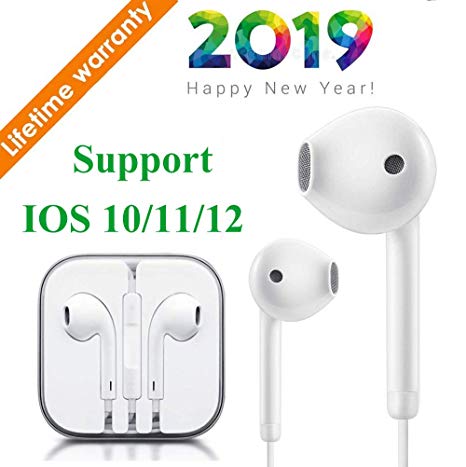 Lighting Connector Earbuds Earphone Wired Headphones Support Microphone and Volume Control,Stereo Sound,Compatible with iPhone 11 Pro Max/Xs Max/XR/X/7/8 Plus Plug and Play Data Cartridges