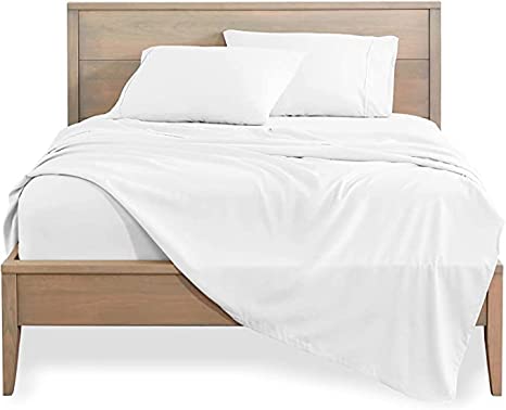 US Comfort Zone 900-Thread-Count 100% Egyptian Cotton Cal King 4 Piece Sheet Set 16" Deep Pocket, Solid White