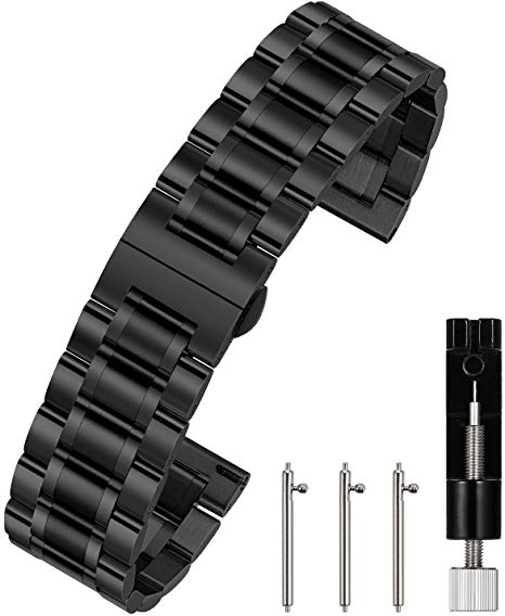 Berfine 20mm 22mm Quick Release Watch Strap,Premium Solid Stainless Steel Watch Band Replacement