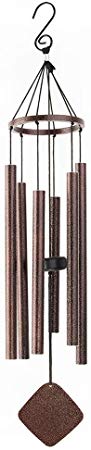 BLESSEDLAND Premium Wind Chimes-6 Hollow Aluminum Tubes, 28" Amazing Grace Wind Chime for Garden,Yard,Patio and Home Decoration (Copper Vein)
