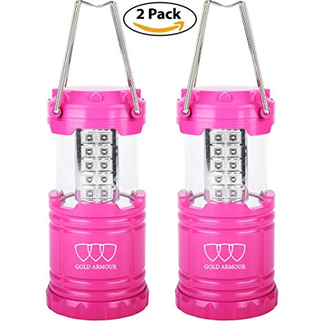 Camping Lantern - LED Lantern Lights (5 COLORS: GRAY, BLUE, RED, PURPLE, PINK) Camping Gear Equipment for Outdoor, Hiking, Emergencies, Hurricanes, Outages