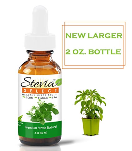 Stevia Liquid Sweet Drops-Stevia Select-Natural Sweetener Extracted From the Sweet Leaf-2 Oz Stevia Extract Best Stevia Drops Guaranteed!